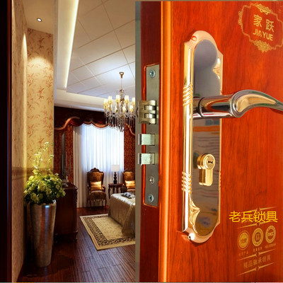 钛金执手锁 室内门锁